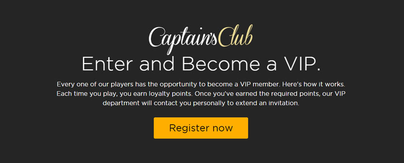 Captains Club - Become a VIP at CasinoCruise!