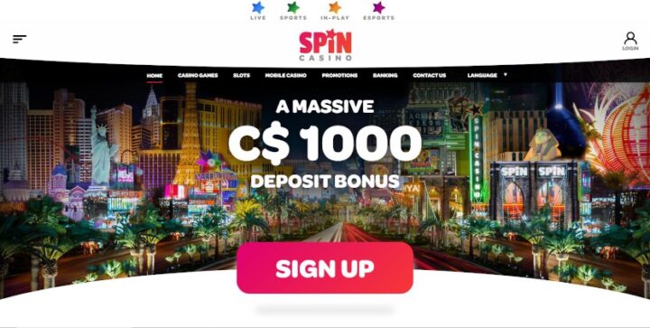 Spin Casino - A Massive $1000 Deposit Bonus