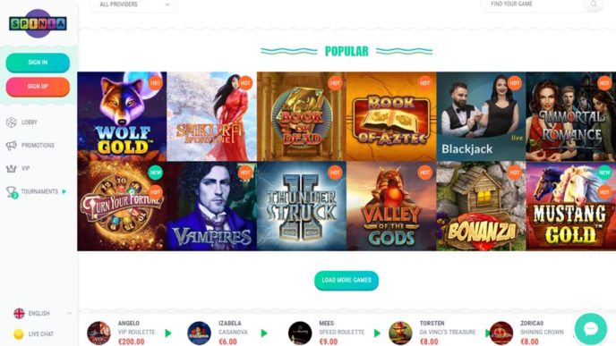 Spinia Casino Games & Software