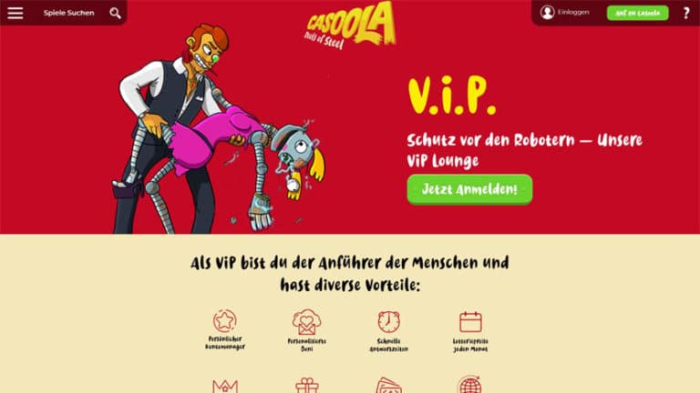 Casoola - Reels of Steel - €1.500 Bonuspaket für Automatenspiele